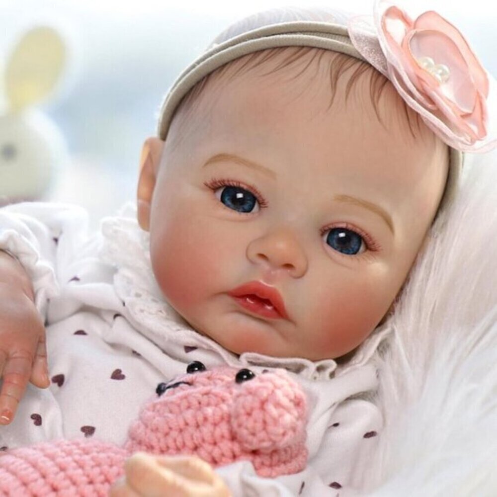 18 Inch Cute Soft Vinyl Realistic-Newborn Baby Doll for 3+ Year Old Kids - Picture 3 of 8